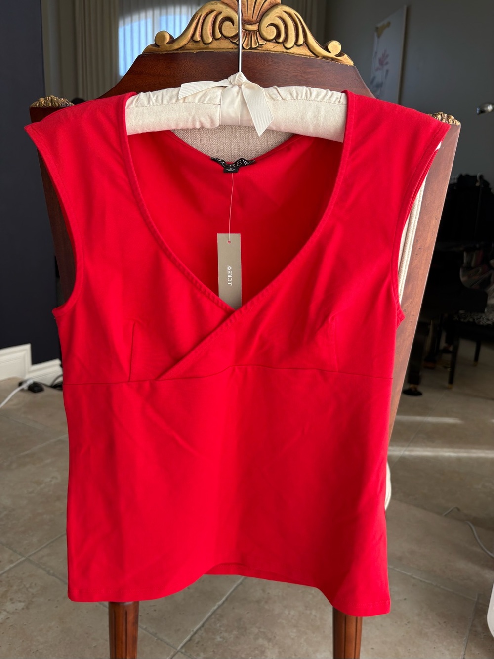 J Crew short sleeve surplice top